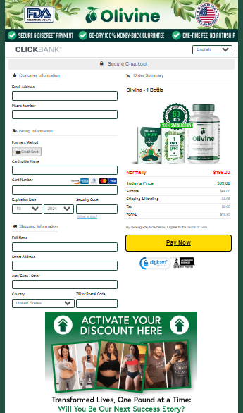 Olivine Secured Checkout Form